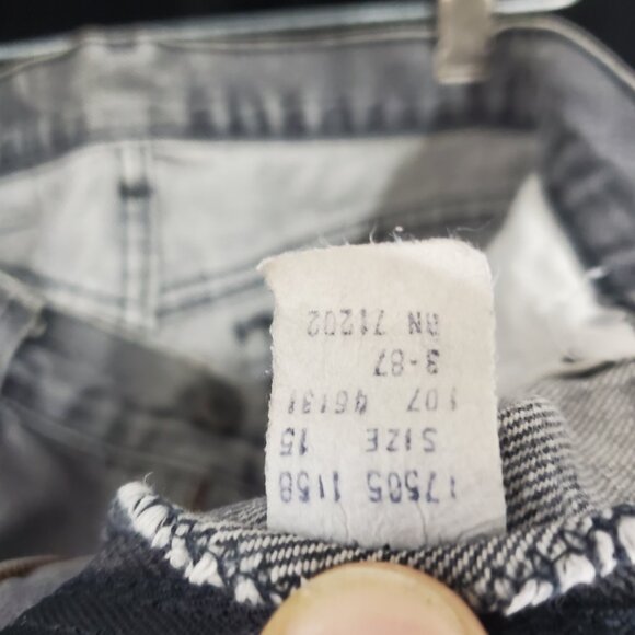 RARE 1987 Levi Strauss 17505 -1158 Faded Black Hi-Waist Mom Jeans SZ15 (31.5/29) - Picture 14 of 16